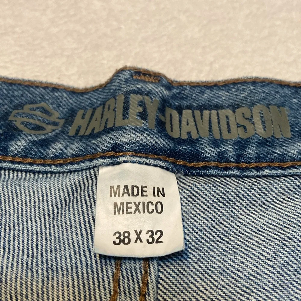 HARLEY-DAVIDSON Size 38 X 32 Blue Jeans